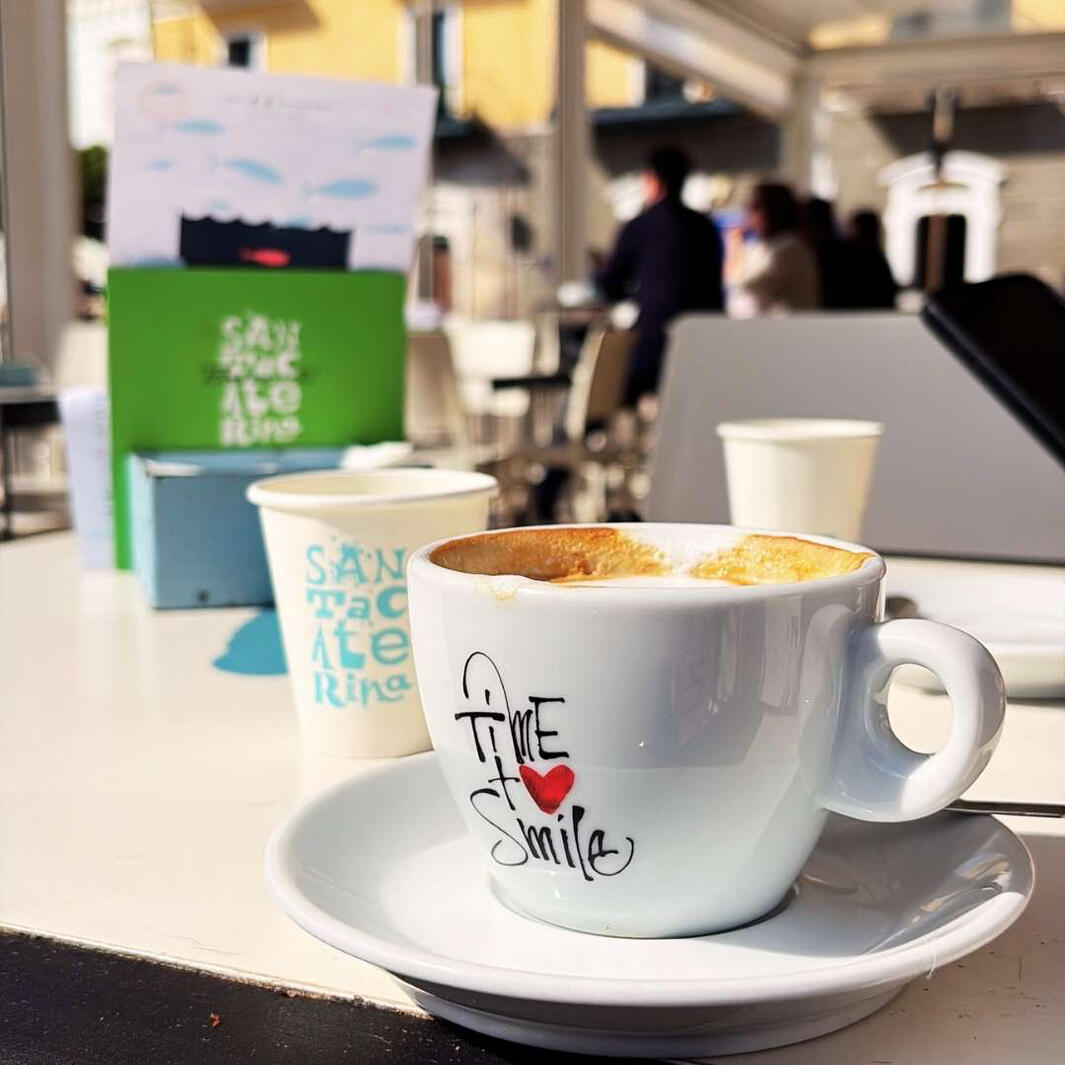 Back in Italy and enjoying the best coffee in town. Bellissimo!